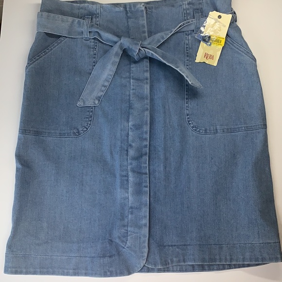 NWT Reba southwestern chambray denim shirt skirt sz 4 - Picture 1 of 11